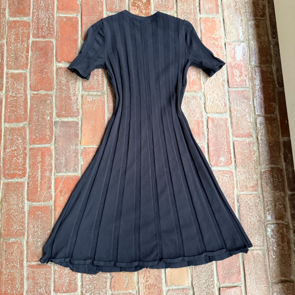 Boden Black Ribbed Knit Dress - Picture 4 of 4